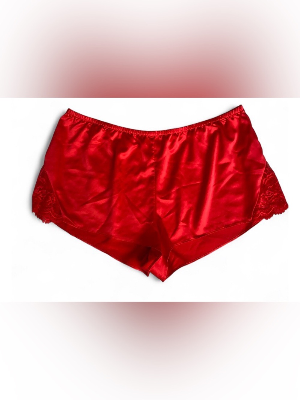 Joyspun Red Lace Trim Sleep Shorts